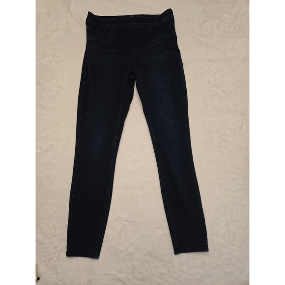 Spanx Womens Denim Jegging Jeans Medium Blue Dark Wash Pull On - Picture 1 of 10